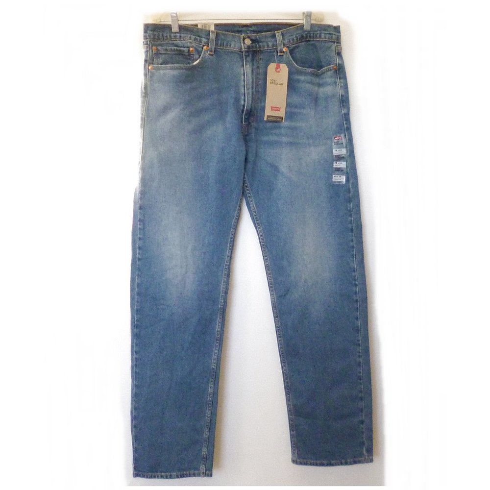 Levi's 505 Regular Fit Stretch Men's Jeans 38x34 NWT